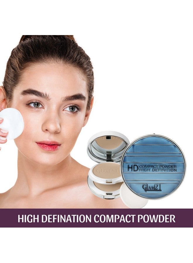 Glam 21 Glam21 2 In 1 Hd Compact Powder Oil Free Formula Long Lasting Freshness 12Hrs Stay Natural Matte Finishlight Medium20Gm - Image 4