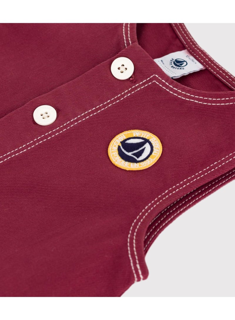 Petit Bateau Babies' long plain denim jumpsuit - Image 3
