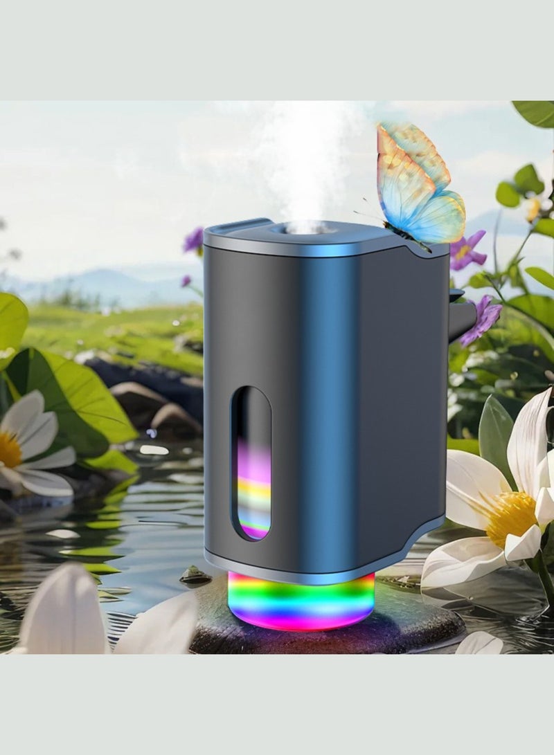 Smart Car Diffuser(RED） – Mini USB Cool Mist Aromatherapy Humidifier with Vibration Sensor, 3 Spray Modes & LED Light – Portable Essential Oil Air Freshener for Car, Home & Office  - Image 3