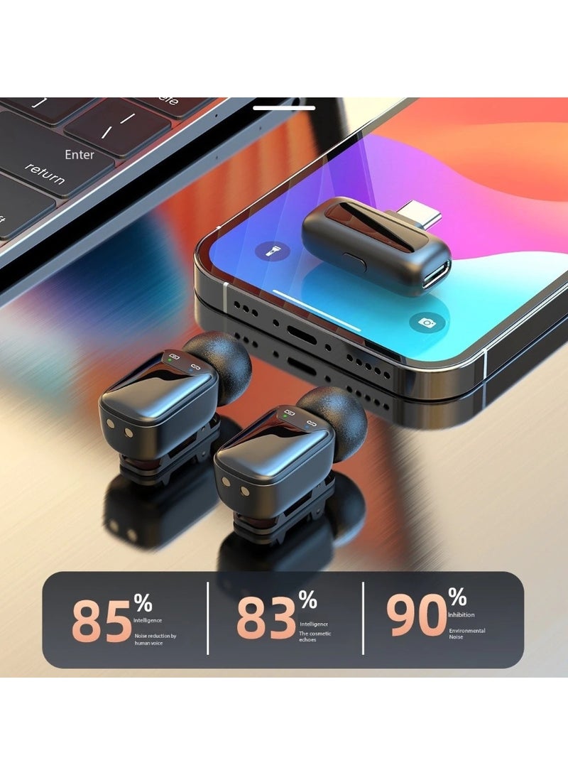 ميكروفون لافالير لاسلكي ZFSZ MINI8 مع علبة شحن LED لهاتف آيفون/لايتنينج - Image 2