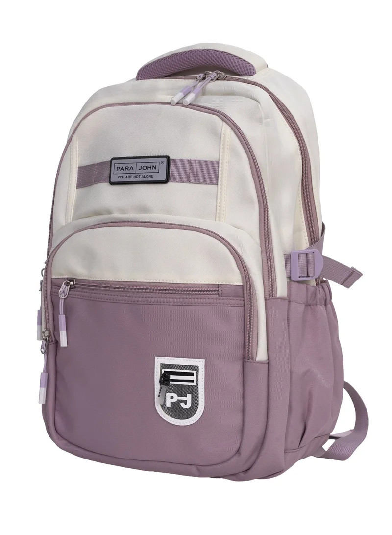 بارا جون Parajohn 18" School Bag for Boys & Girls, Lightweight Large Capacity Backpack with Multiple Compartments & Side Pockets, Purple