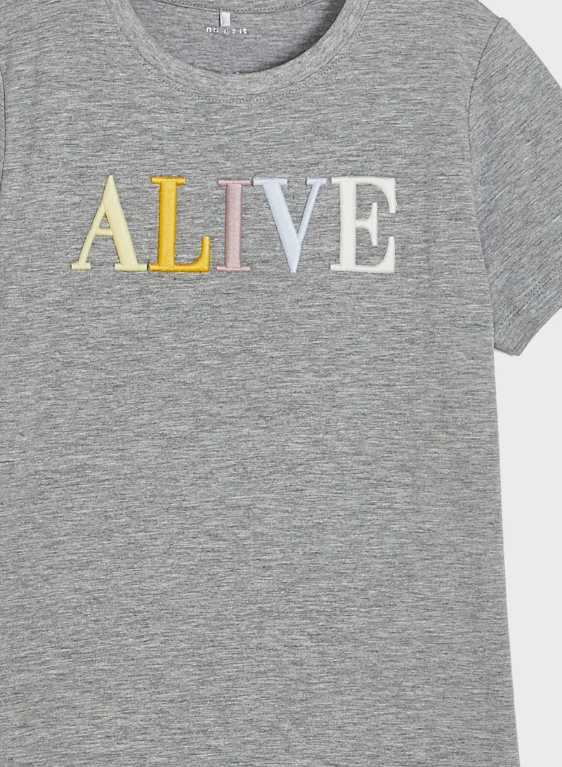 NAME IT Kids Slogan T-Shirt