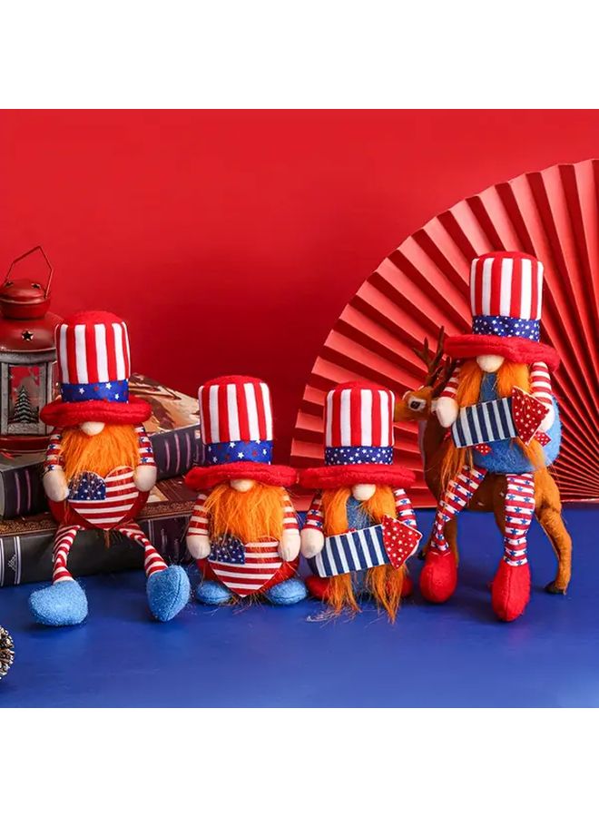 Patriotic Gnome Decoration With Striped Hat And Red Beard Independence Day - Image 1