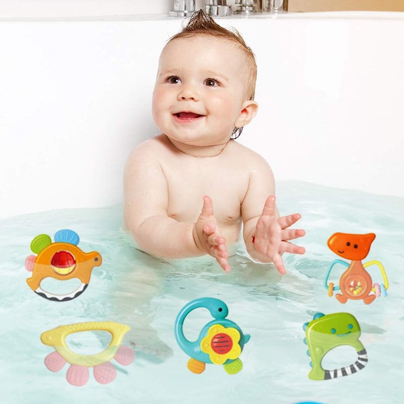 Yiosion Baby Rattles Sets Teether, Shaker, Grab and Spin Rattle, Musical Toy Set, Early Educational Toys Gifts for 3, 6, 9, 12 Month Baby Infant, Newborn - Image 3