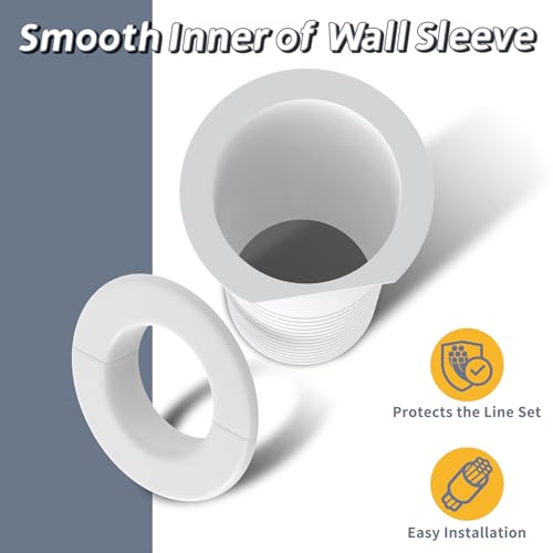 Flamorrow Mini Split Cover Wall Sleeve for Air Conditioning Line Set Covers, AC Sleeve Through Wall for Outside Air Conditioning Line Sets, Pipe Accessories - Image 5