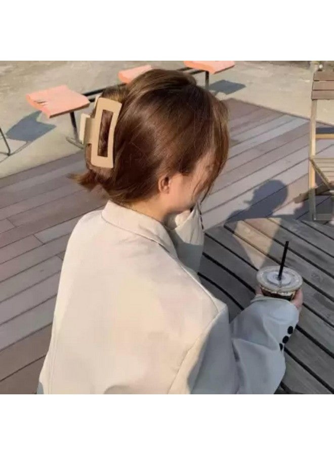 DN Creation مشابك شعر بلاستيكية مستطيلة من DN Creation بلون صلب غير لامع، مشابك شعر غير قابلة للانزلاق، ملحقات تصفيف الشعر كبيرة الحجم - ألوان متنوعة (عبوة من 3) - Image 3