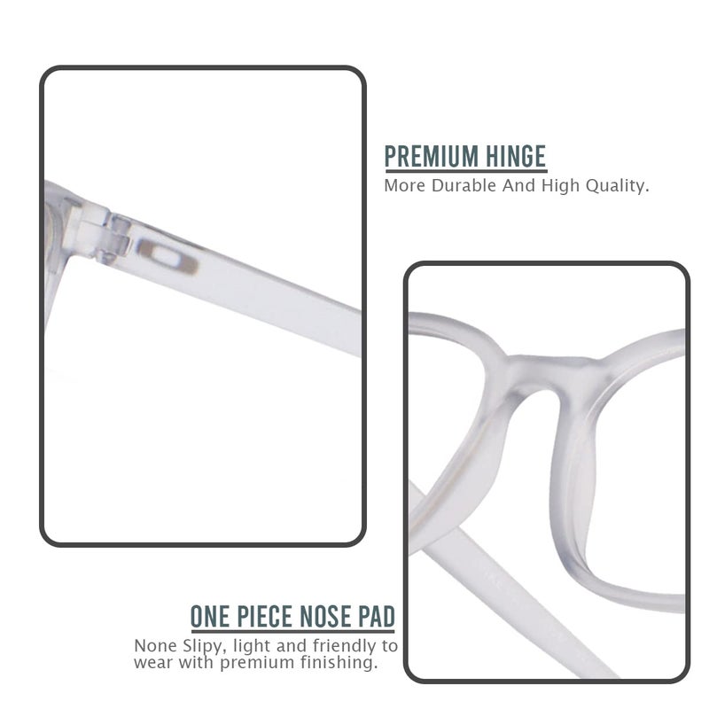 EYMEN Classic Non Prescription Clear Lens Glasses for Women Men Square Frame Eyeglasses Multiple Shades - Image 5