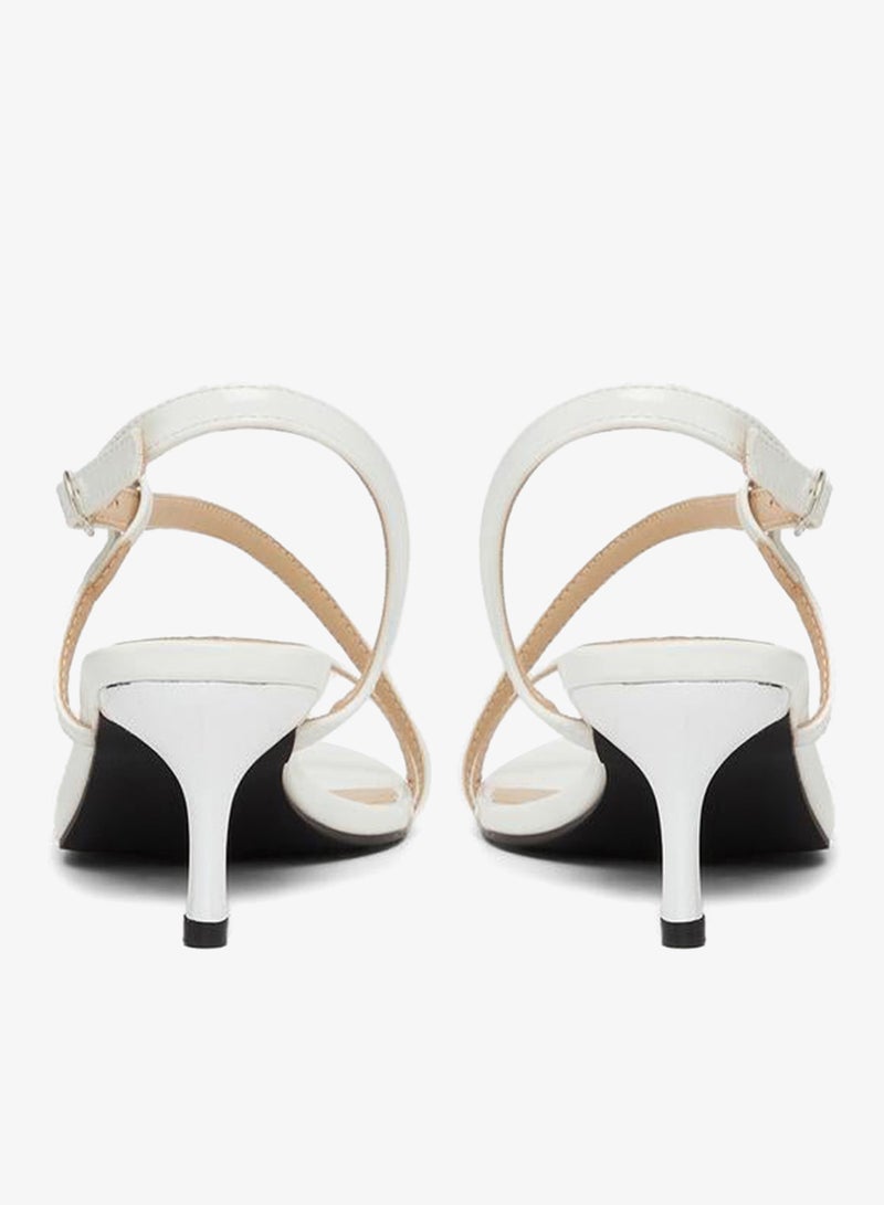 Styli Women White Strappy Stiletto Heel Sandals - Image 4