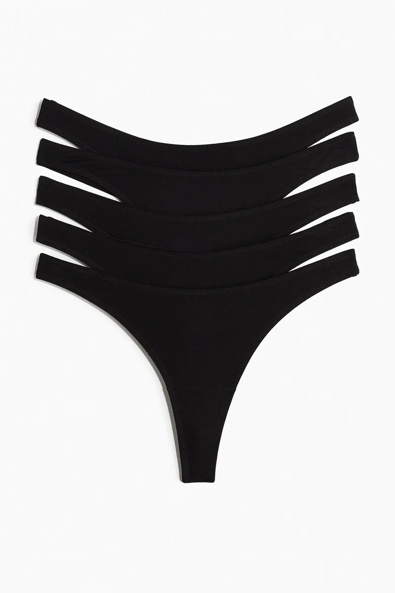 H&M 5-pack cotton thong briefs