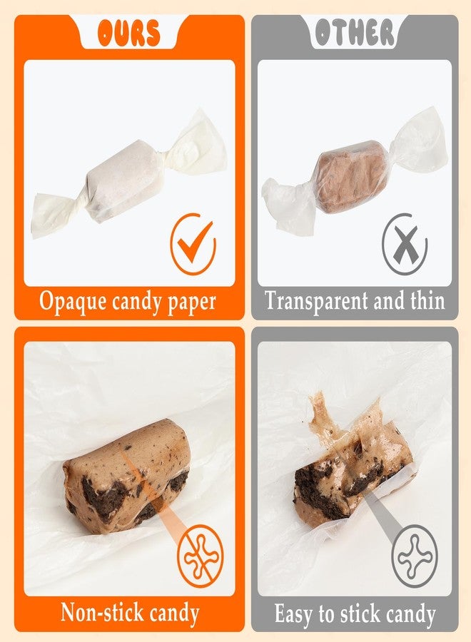 SBYURE1000pcs Wax Paper Candy Wrappers - Chocolate & Caramel Wrappers, 4.8x4.8 Inch Square Sheets for Caramel, Taffy, Nougat, Treats, Lollipop - Image 4