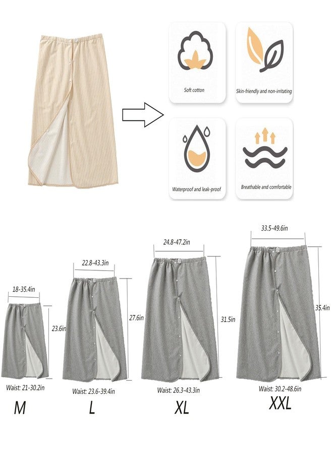 Yodilala Unisex Full Open Adult Diaper Skirt, Waterproof, Adjustable, Reusable Incontinence for Adults, Elderly, Children(Pink,XL - Image 3