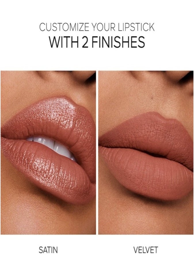 غيرلان عبوة إعادة تعبئة أحمر شفاه جيرلان روج جي ألترا كير قابلة للتخصيص 3.5 غرام - 08 لو نو - لون شفاه فاخر بلمسة نهائية ساتانية مرطبة - Image 4