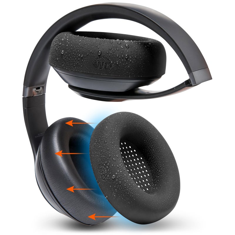 WC SweatZ Studio Pro - Patented Protective Silicone Earpad Covers for Beats Studio Pro Made by Wicked Cushions | Sweatproof & Easily Washable | Black - Image 1