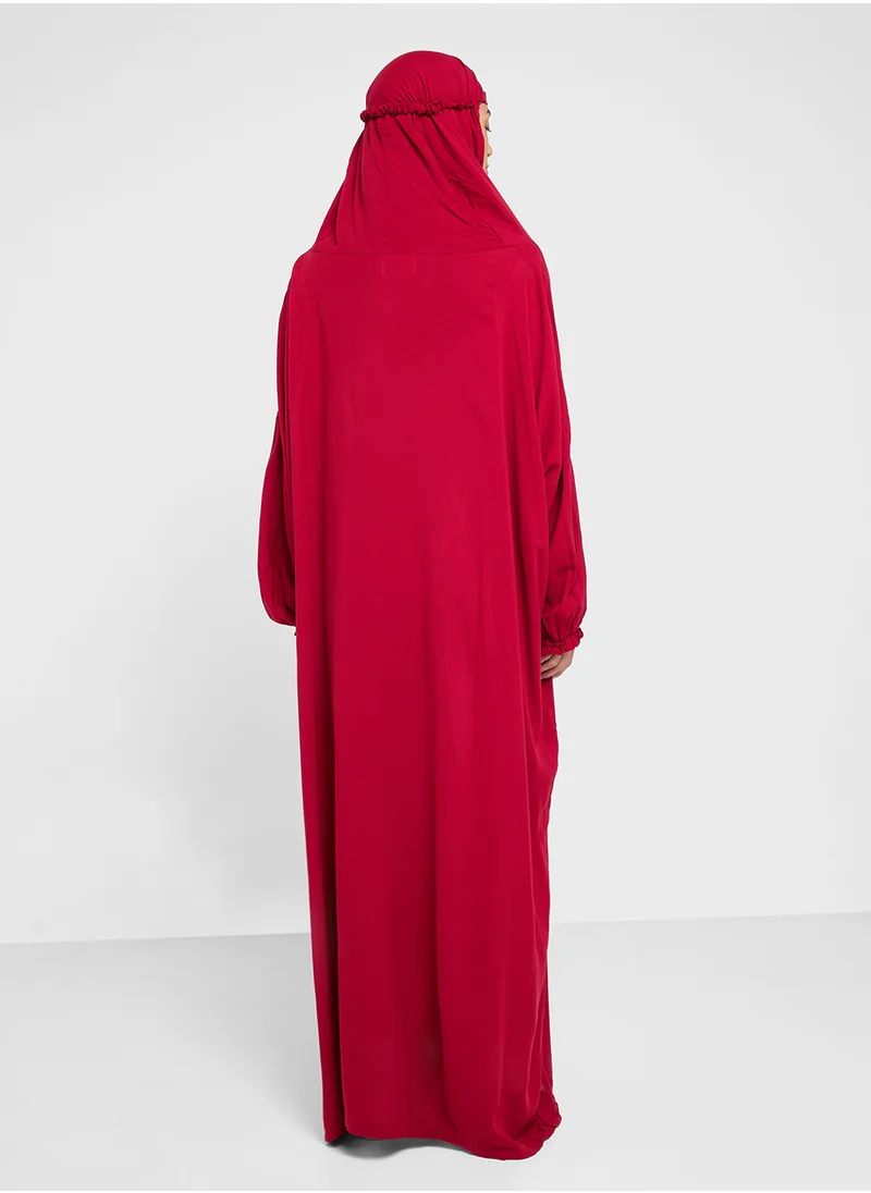 هيا كلوزيت Ruched Sleeve Hooded Prayer Clothe