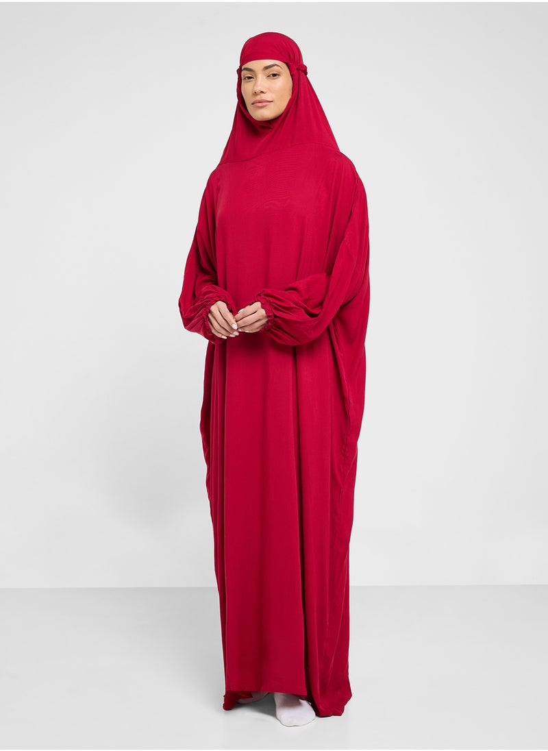 hayas closet Straight Sleeve Hooded Prayer Clothe  - Image 4