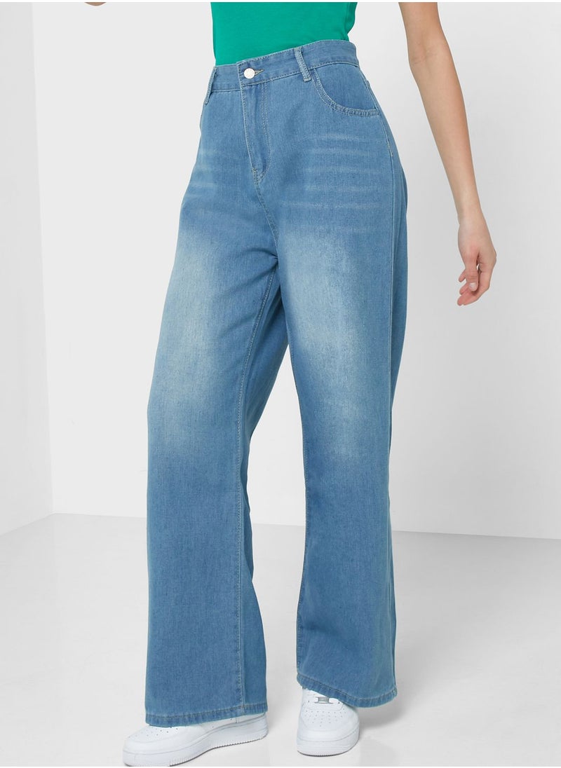 Ginger - High Waisted Wide Leg Jeans - Image 1