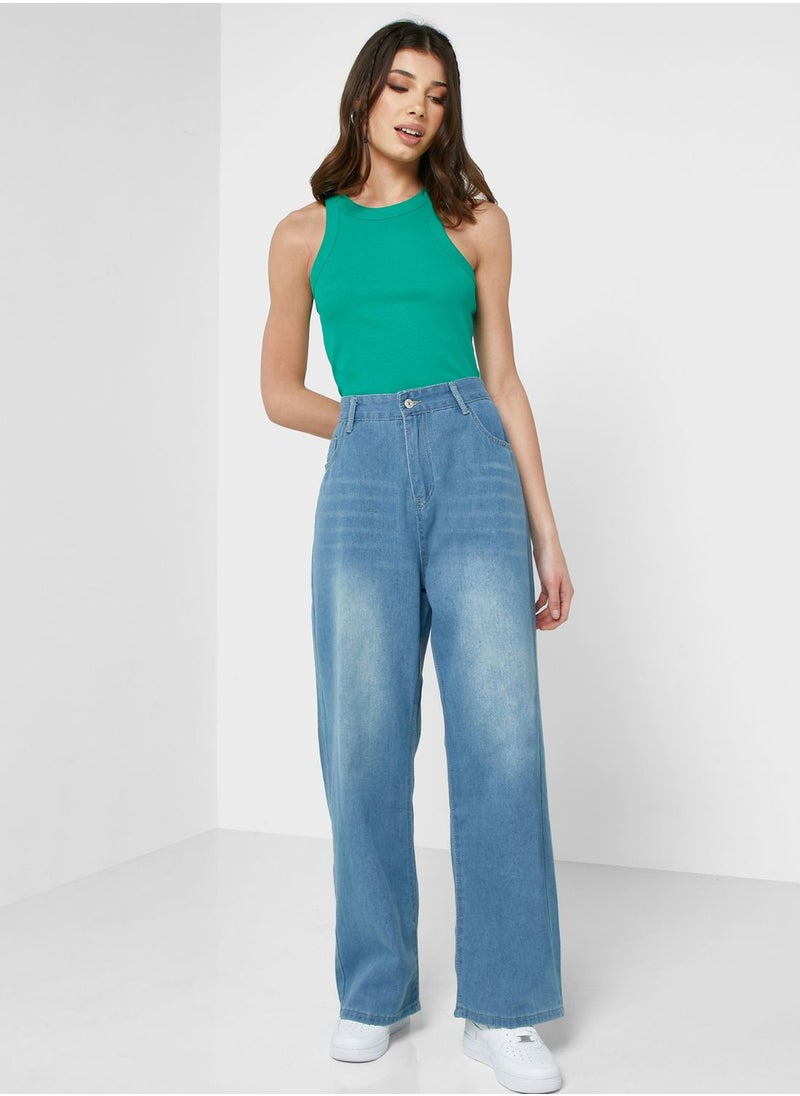 Ginger - High Waisted Wide Leg Jeans - Image 1