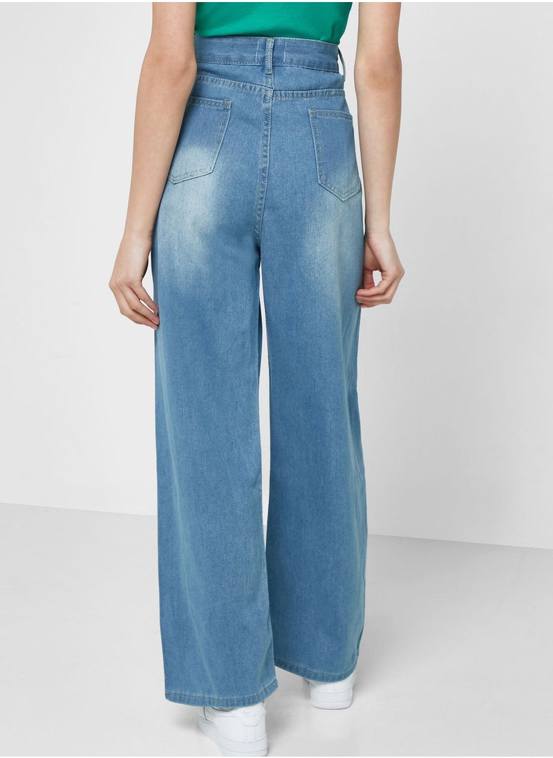 Ginger - High Waisted Wide Leg Jeans - Image 1