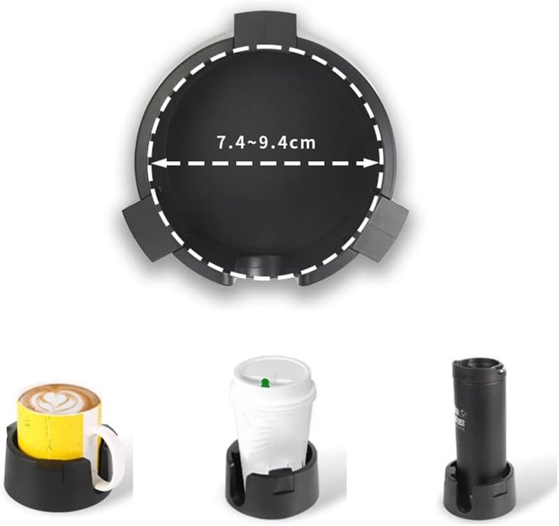 cheekyglo Drink Cup Holder, ABS Drink Holder Anti-Spill Cup Holder Drinks Coaster Adjustable Inner Diameter Multi-Function Drink Holder Desk Cup Holder for Home Bedside Table Apartment - Image 3
