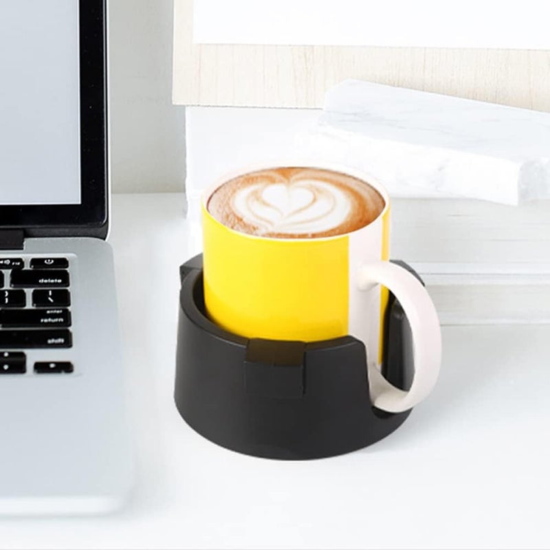 cheekyglo Drink Cup Holder, ABS Drink Holder Anti-Spill Cup Holder Drinks Coaster Adjustable Inner Diameter Multi-Function Drink Holder Desk Cup Holder for Home Bedside Table Apartment - Image 5