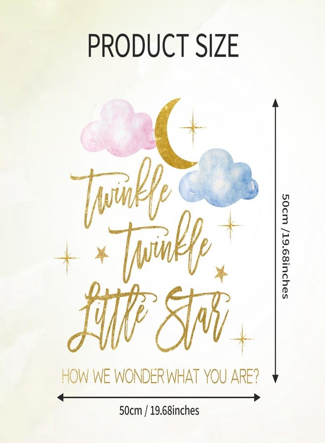Dvehdbay Twinkle Twinkle Little Star Gender Reveal Decorations - Cloud Gender Reveal Decorations, Star Decal Sign for Balloons Arch Backdrop, Boy or Girl Baby Shower Decoration for Girl (Not Balloons) - Image 3