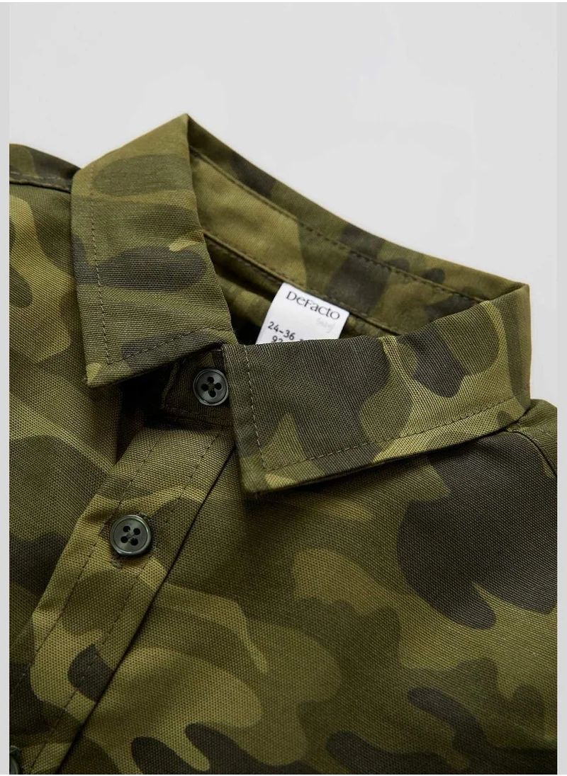 DeFacto Long Sleeve Camo Print Shirt