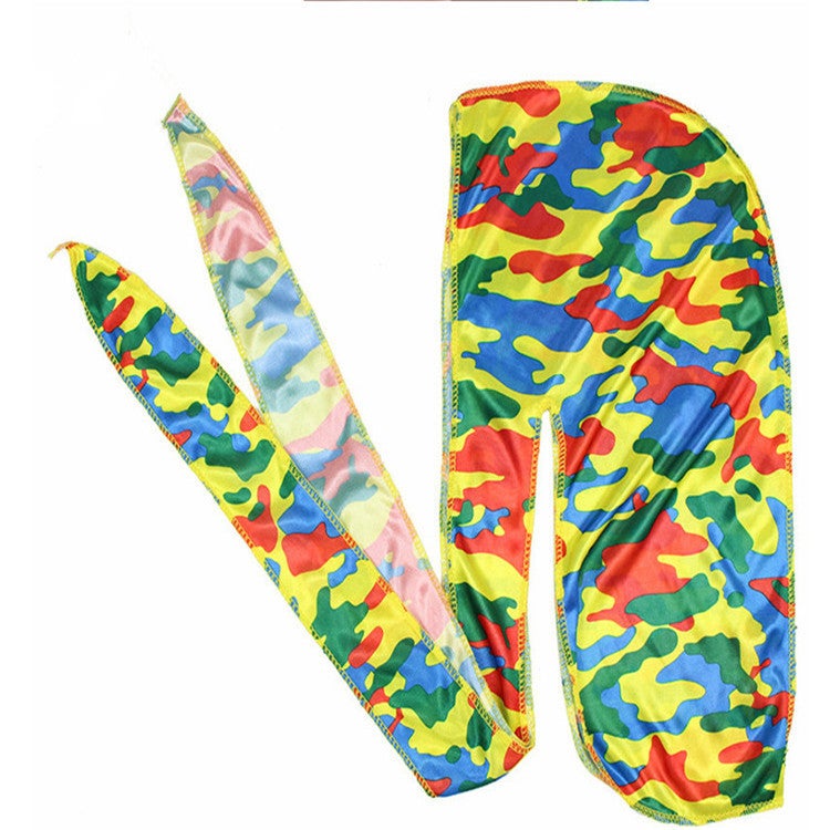Camouflage Print Long Tail Pirate Hat for Adults Color Camouflage - Image 3