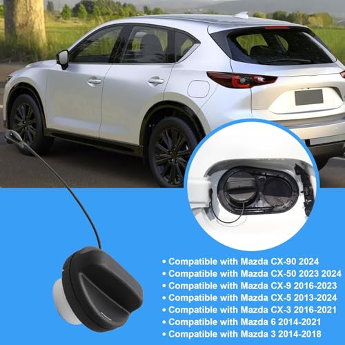 FZJDSD Car Gas Cap Fuel Tank Filler Cap Compatible with Mazda 3 6 CX-3 CX-9 CX-5 2013-2019 Replace KD35-42-250A KD3542250A - Image 2