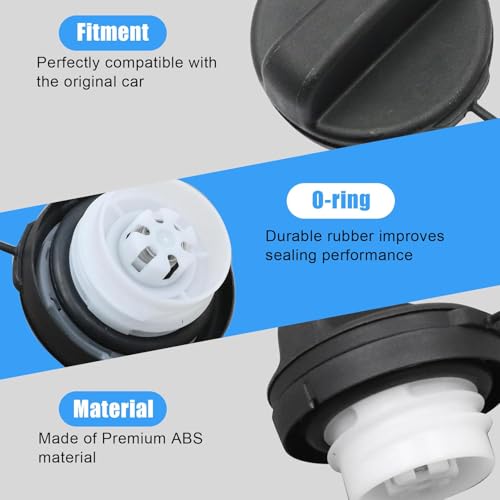 FZJDSD Car Gas Cap Fuel Tank Filler Cap Compatible with Mazda 3 6 CX-3 CX-9 CX-5 2013-2019 Replace KD35-42-250A KD3542250A - Image 3