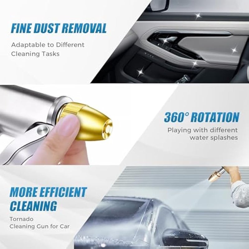 High Pressure Garden Hose Nozzle, 2025 New Upgrade Hose Sprayer Nozzle, Heavy Duty Metal Handheld Spray Nozzles for Garden Hose for Watering, Car Washing and Cleaning (Short-3pcs) - Image 3