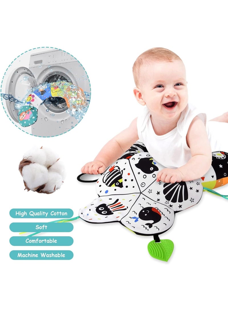 KOWVOWZ Tummy Time Pillow Toy, Infant Discovery Music Play Pillow for Newborns, With Crinkle Paper, Teethers and BPA-Free Baby Toy for Playing in Stomach Position - Image 5