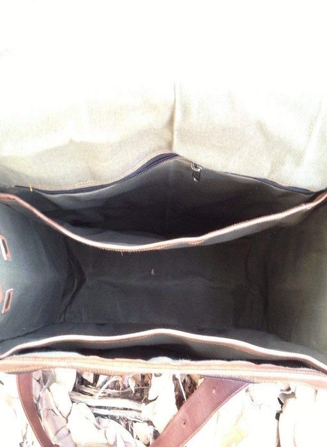 RSN 15 Inch Genuine Vintage Leather Briefcase Bag for Men/Women Brown - Image 3
