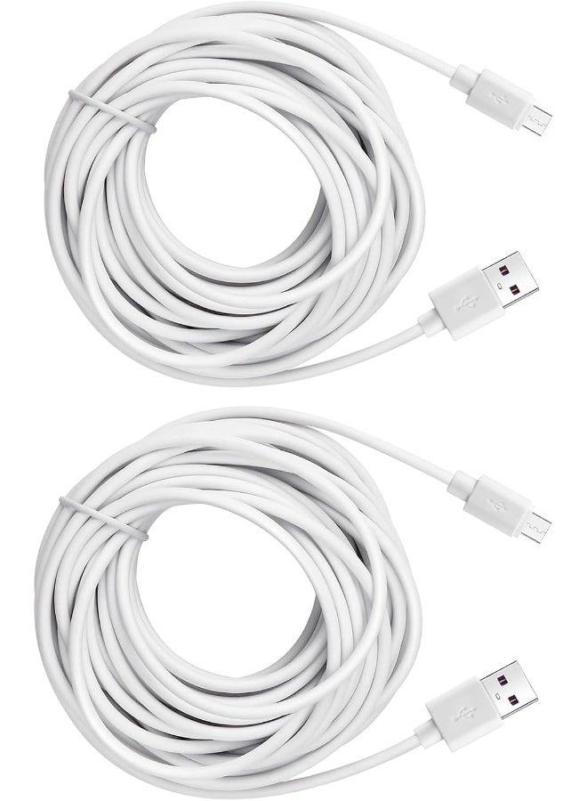 SMAYS Charger Cord Replacement for Motorola, Owlet, Babysense, Infant Optics DXR-8 Baby Monitor, Micro USB Power Cable 13ft 2-Pack - Image 1