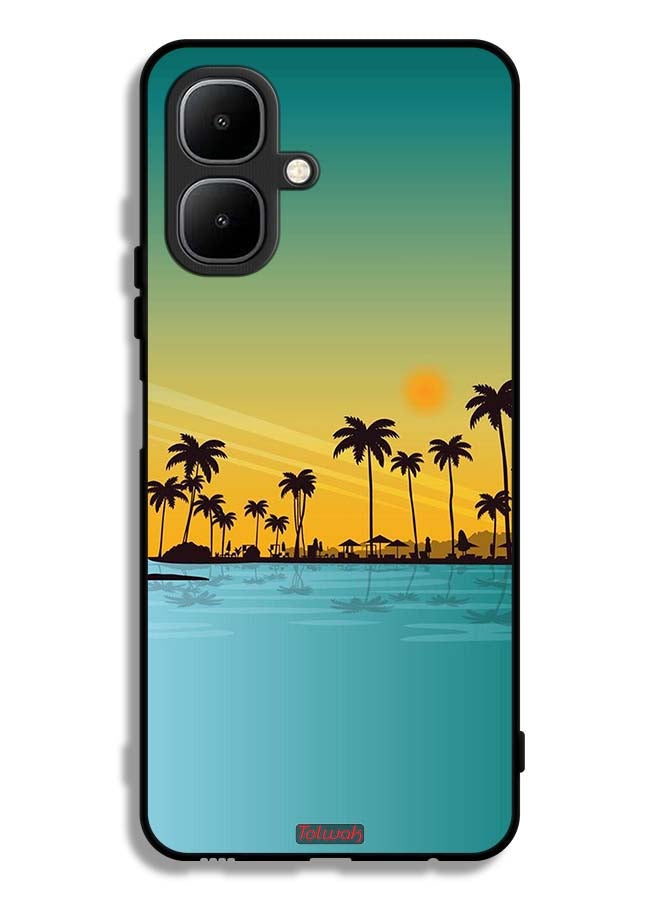 Tolwak Tecno Pop 10 Protective Case Cover Scenery Abstract Art