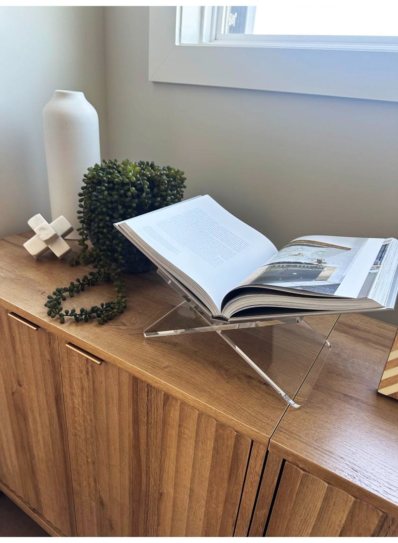 ثمانية فيبيهاوس حامل كتب أكريليك، 28 × 15 × 13 سم حامل القرآن، طاولة قهوة حامل عرض مفتوح للكتب للمجلات، كتب الطبخ، كتب الفن، الكتب المدرسية، ديكور المنزل والطاولة - Image 4