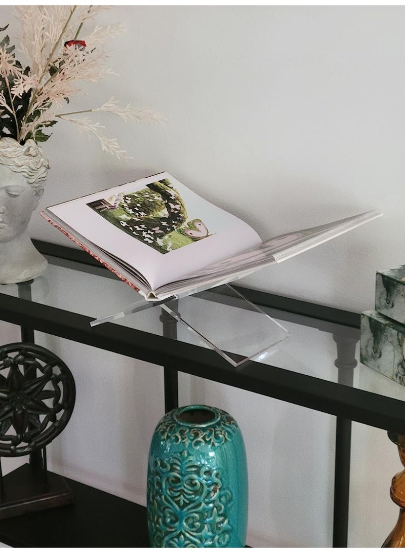 ثمانية فيبيهاوس حامل كتب أكريليك، 28 × 15 × 13 سم حامل القرآن، طاولة قهوة حامل عرض مفتوح للكتب للمجلات، كتب الطبخ، كتب الفن، الكتب المدرسية، ديكور المنزل والطاولة - Image 5