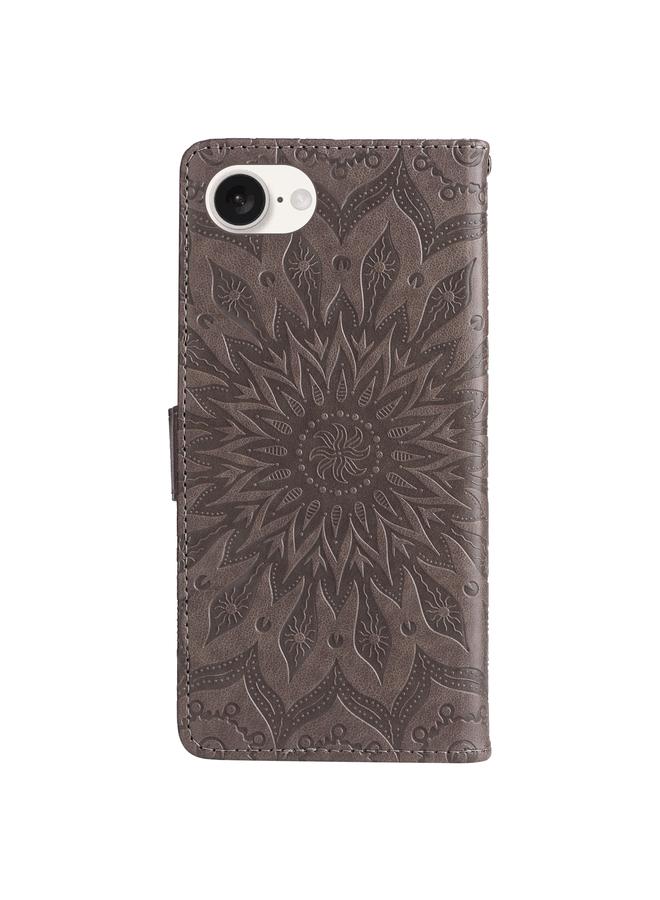 اس-توب جراب هاتف iPhone 16e من الجلد المنقوش بنقشة عباد الشمس - Image 3