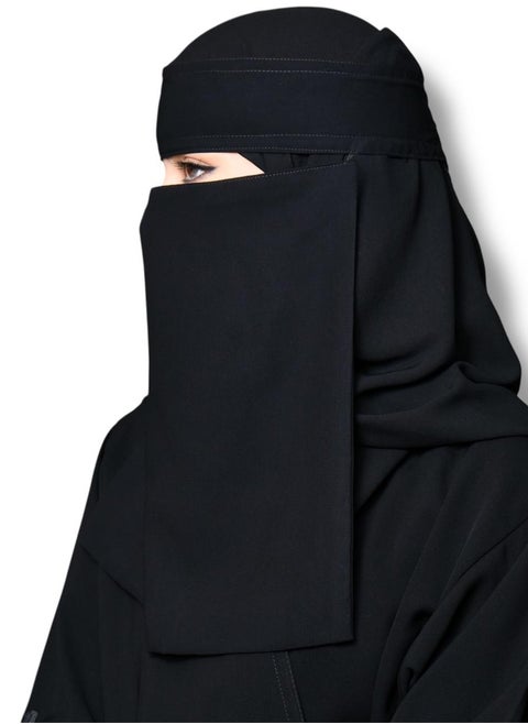2 نقاب طويل مطاط مستقيم مقاس 12 انش مقوى – نقاب بدون علامة نسائي مطاطي معزز بقماش ناعم وعالي الجودة، حجاب شرعي للوجه مريح وخفيف على البشرة، مقاوم للانزلاق، قابل للغسل، مثالي للاستخدام اليومي والمناسبات