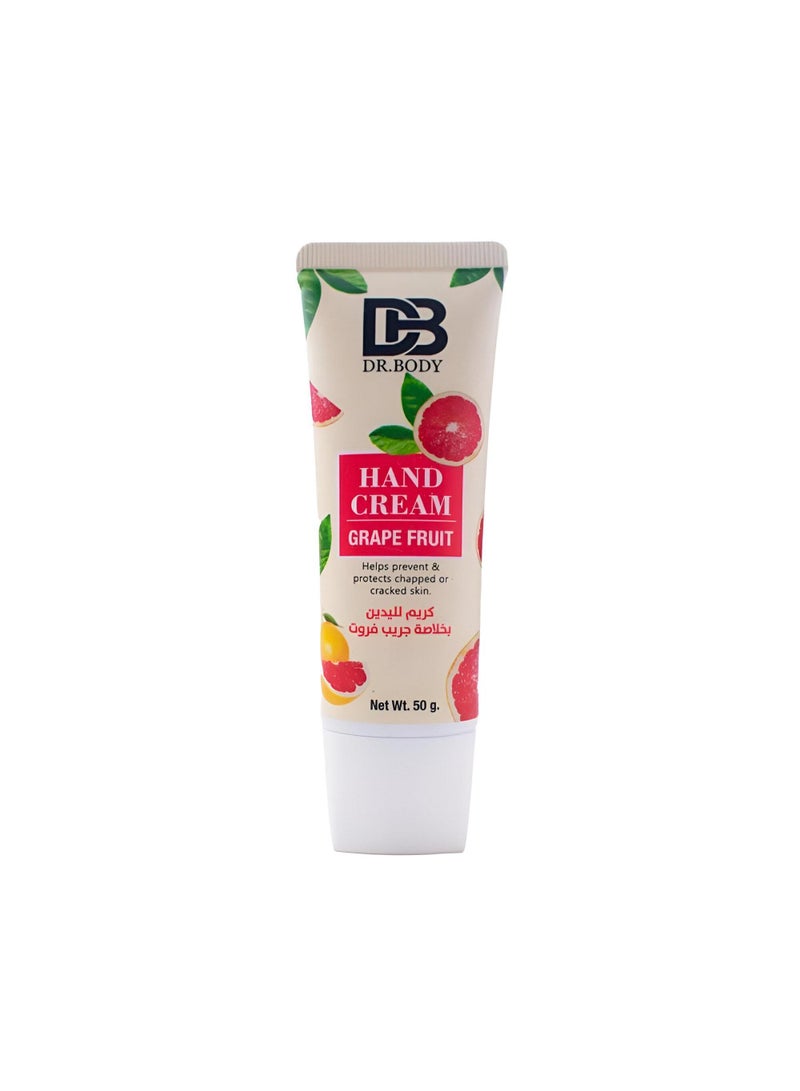 Dr. Body Grapefruit Extract Hand Cream 50 Grams - A Nourishing And Refreshing Formula For Soft And Smooth Hands, Enriched With The Zesty Essence Of Grapefruit For Ultimate Hydration