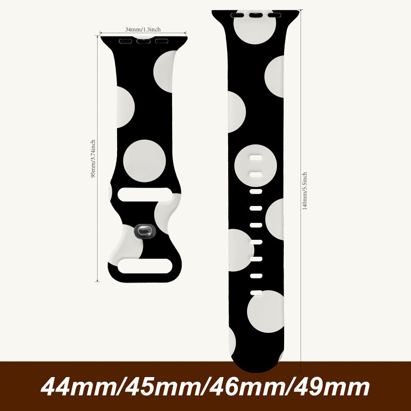 Silicone Strap for Apple Watch 44 45 46 49mm Lightweight Sweatproof Durable Adjustable Multi-Series - Image 3