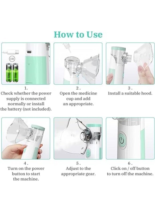 Kimaya Inhaler Device for Adults Inhaler Children's Inhaler Baby Portable Nebulizer Mesh Nebulizer with Mask and Mouthpiece Effective for Colds Asthma Respiratory Diseases  - Image 3