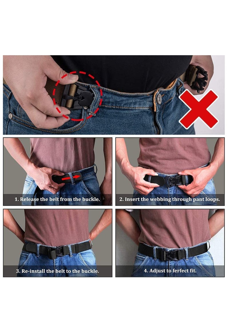 Excefore - Men Military Belt Equipment Nylon Belt Men Outdoor Training Belt Casual Metal Buckle Riggers Belts for Men - Image 1