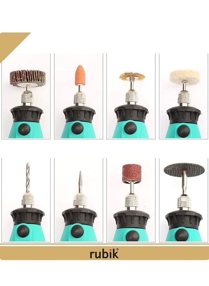 Rubik Rotary Tool Kit With MultiPro Keyless Chuck and Flex Shaft - 252pcs Accessories Variable Speed 130W Electric Drill Set For Grinding Engraving Crafting Projects & DIY Creations - Image 3