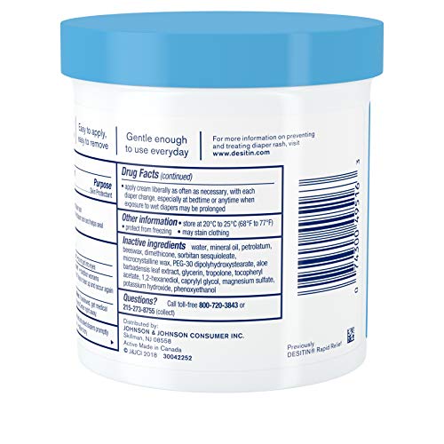 DESITIN RAPID RELIEF CREAMY NAPPY CREAM - 454G (16oz) - Image 5