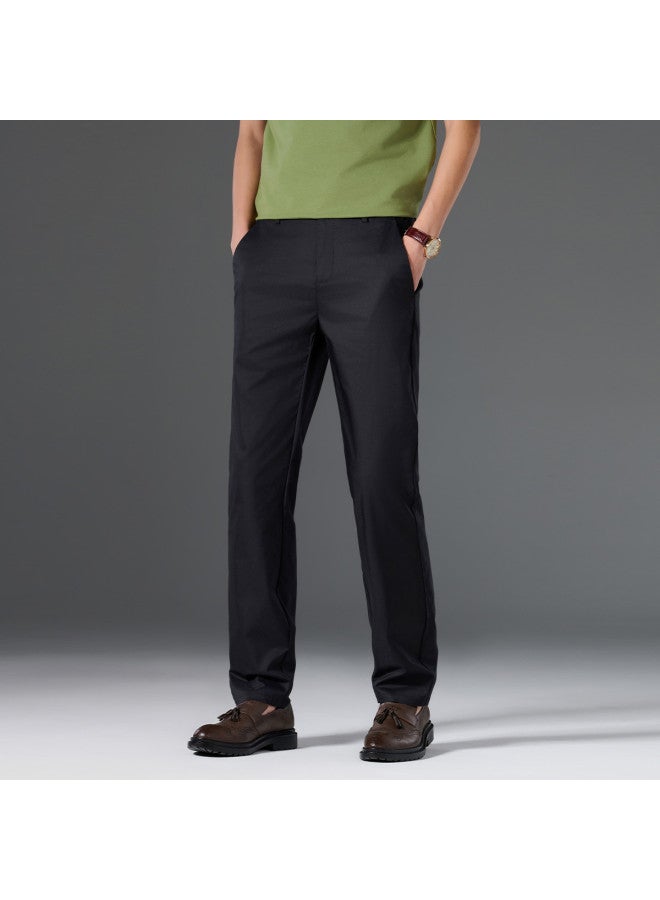 FOLUNSI 【tencel Cotton】بنطلون رجال رسمي خفيف، جديد ربيع/صيف مريح قابل للتمدد، بنطلون كاجوال مستقيم الساق - Image 3