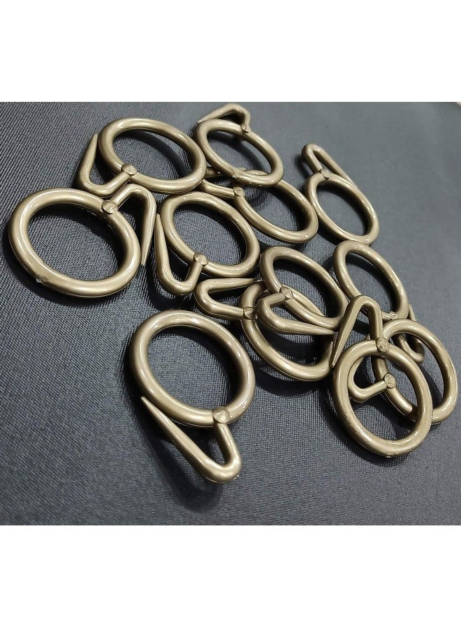 FAPBADRI Plastic Curtain Rings for Windows Curtains, Door Curtains, Bathroom Curtains and Other Multipurpose Usage - Colour: Antique Gold - 100 Pieces - Image 1