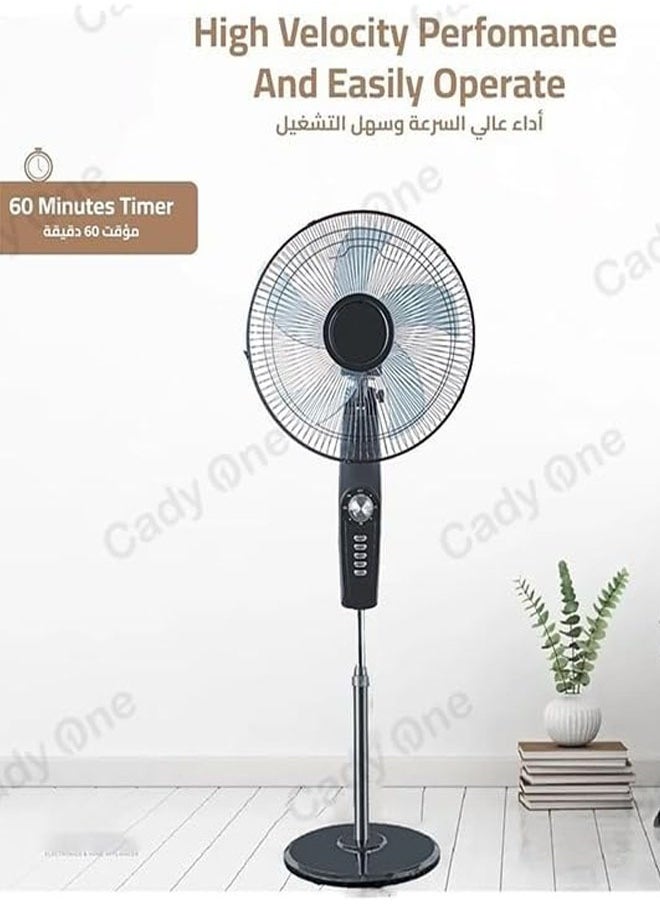 كادي ون - مروحة عموديه قائمة مزودة ب 5 شفرات عالية الأداء و 3 سرعات بقوة 45 واط - Image 1