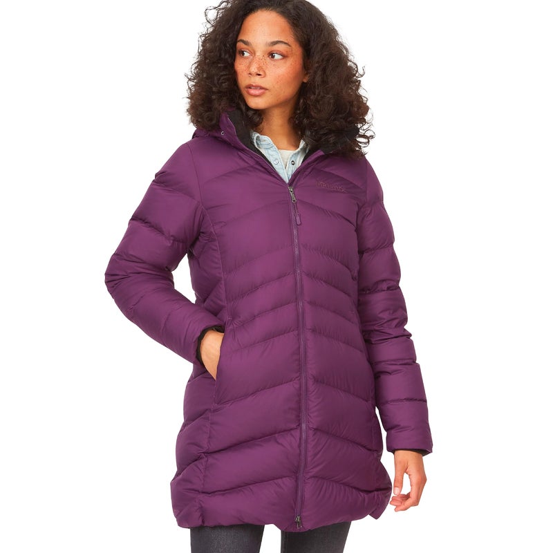 MARMOT Women's Montreal Mid-Thigh Length Down Puffer Coat, Purple Fig, Small - Image 1