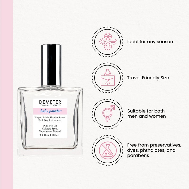 DEMETER 3.4oz Cologne Spray - Baby Powder - Image 3