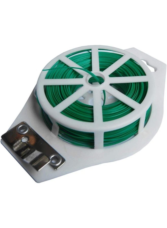 GREENLAWN Plant Twist Tie With Cutter 100M Green Multi-Function Sturdy Garden Cable Tie/Zip Tie/Coated Wire Cutter For Gardening Home Office Organization  - Image 3